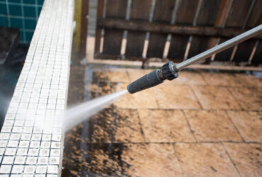 outdoor floor cleaning with high pressure water Concrete Stain Removal